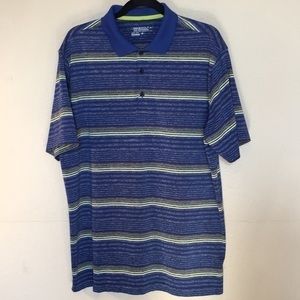 FINAL $ Nike Golf Tour Performance blue striped polo